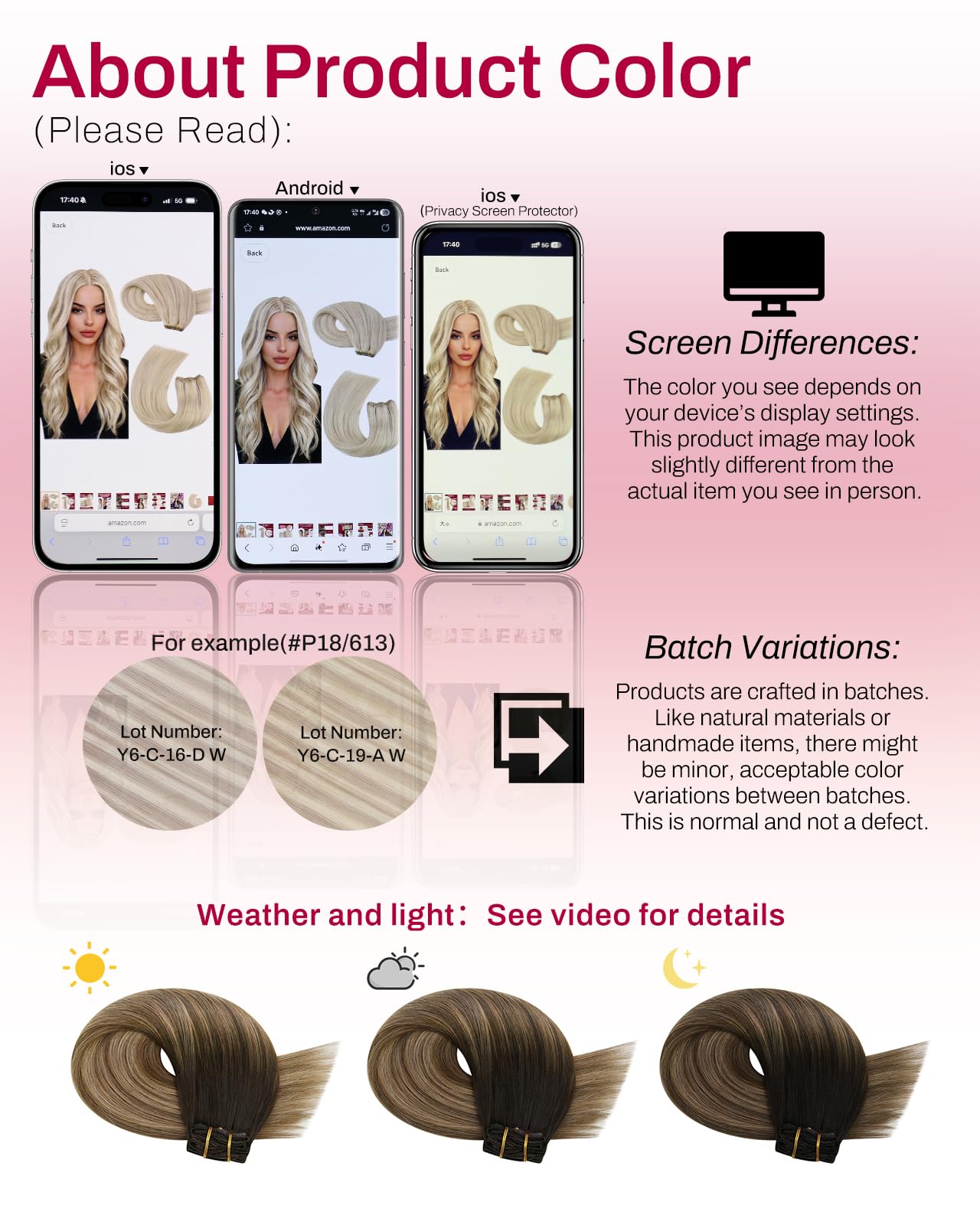Moresoo clip-in extensions Double-strand stitch design reduces bulk for invisibility.