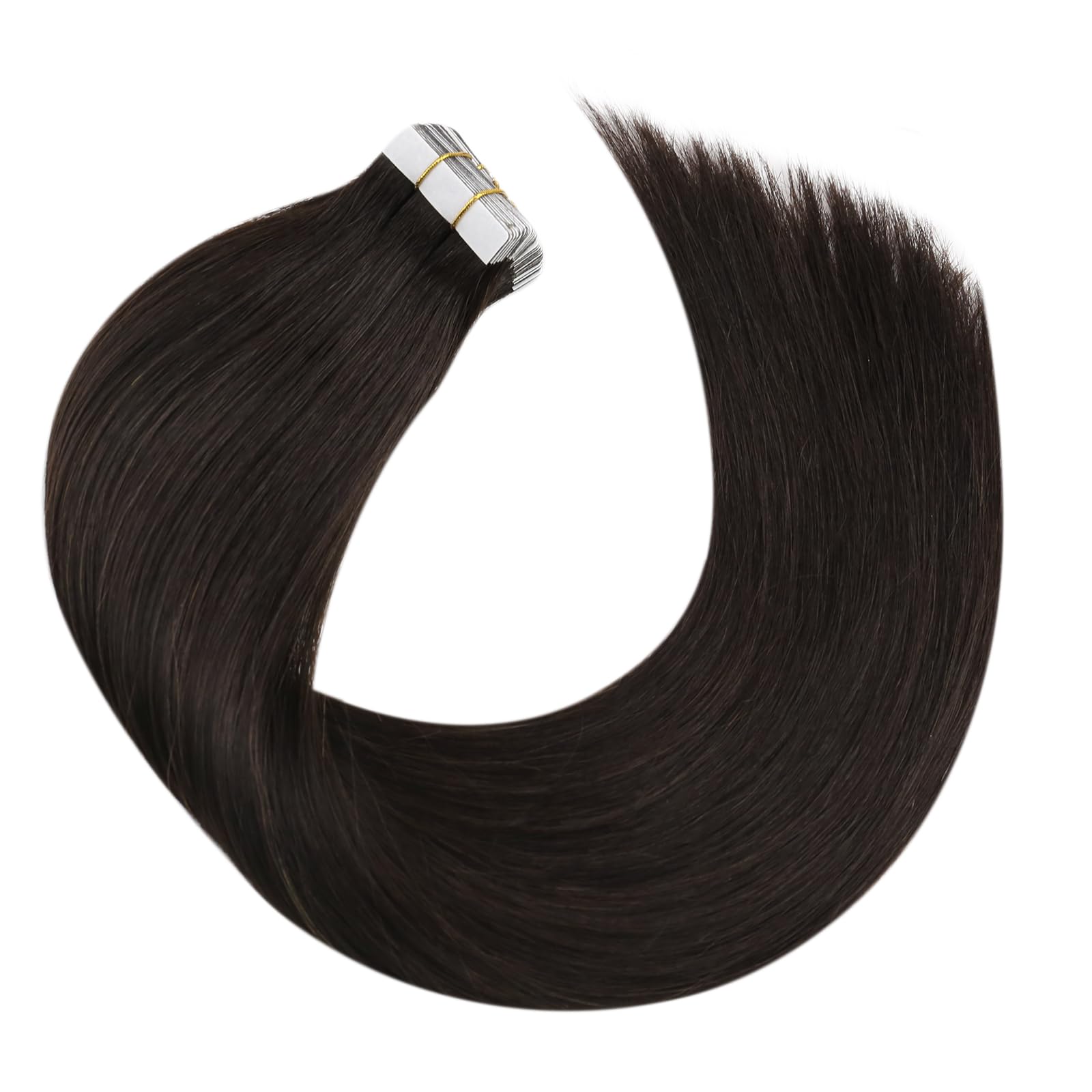 Moresoo wedding look with dark brown extensions for elegant event styling.