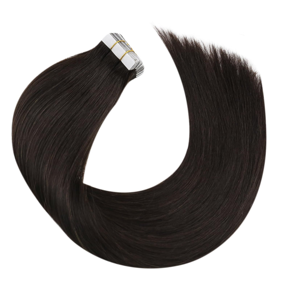 Moresoo wedding look with dark brown extensions for elegant event styling.