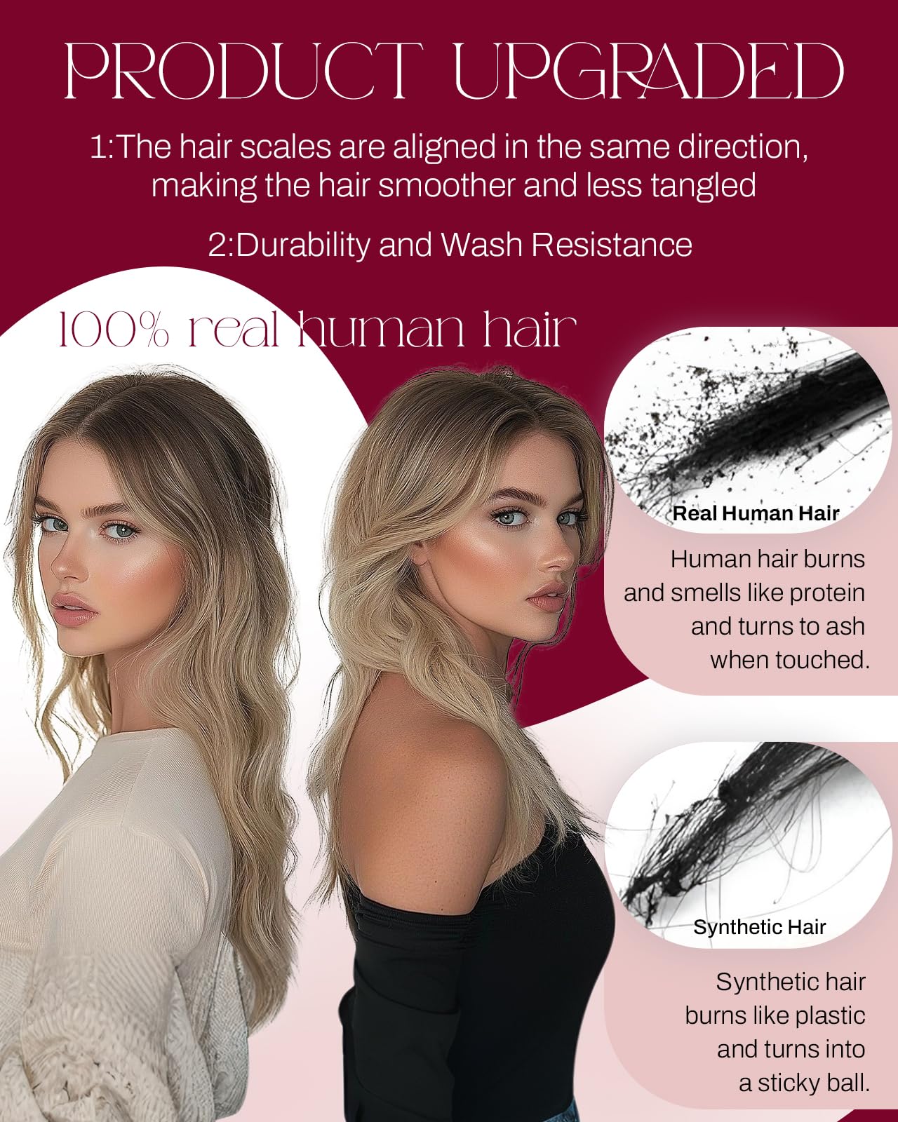 Moresoo dyed and curled-friendly extensions enable versatile styling options.
