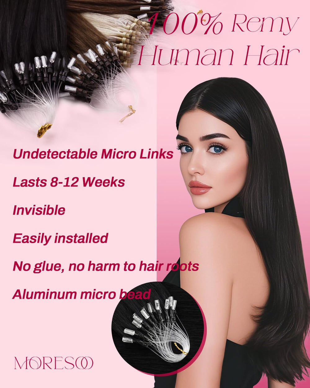Moresoo micro bead close-up highlights secure non-slip hold