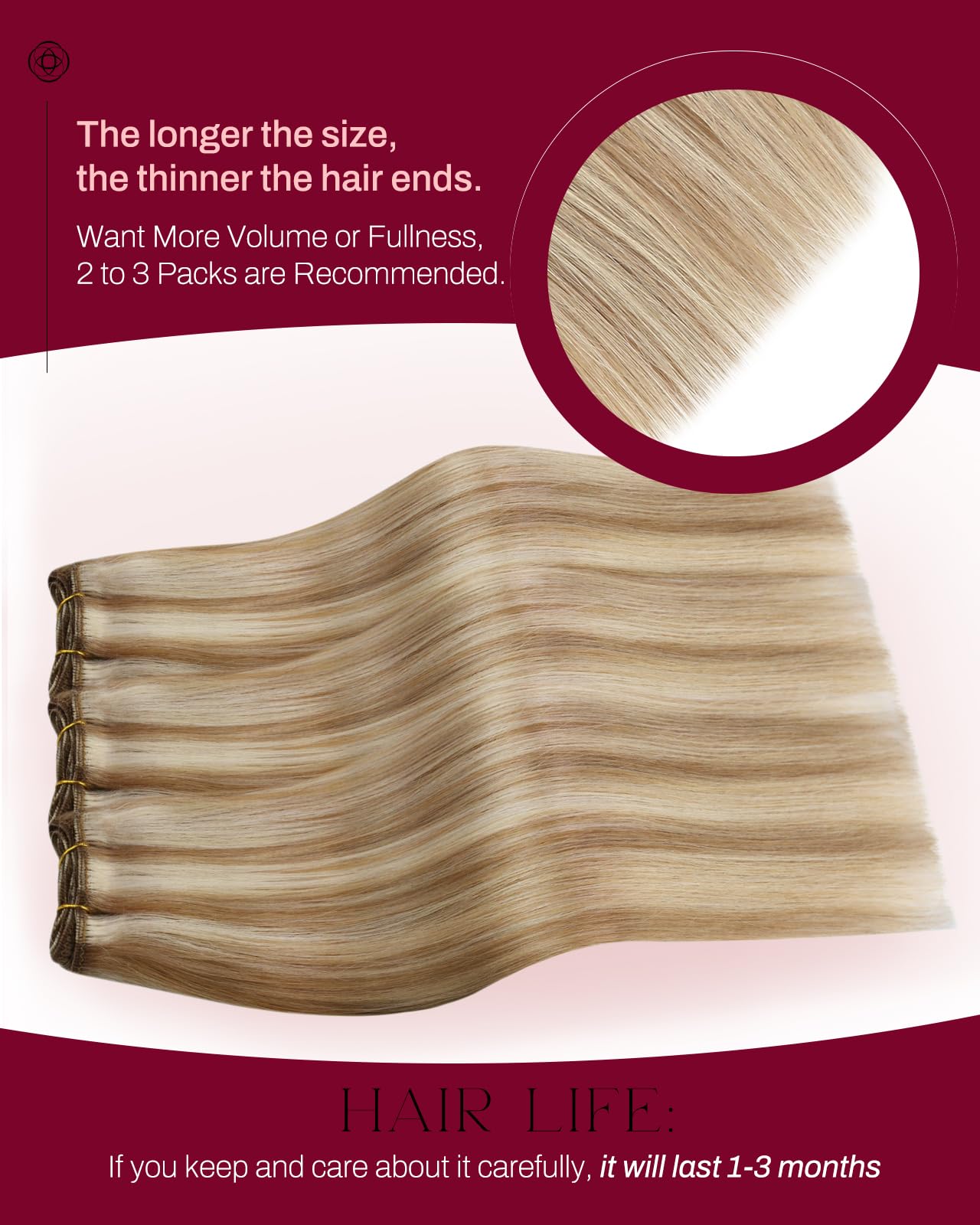 Moresoo sew-in extensions shown for easy at-home application and comfortable wear.