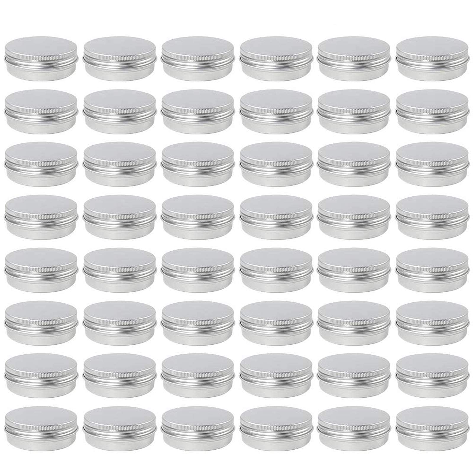 Moretoes 2oz aluminum tin with screw lid ideal for samples and travel-friendly storage.