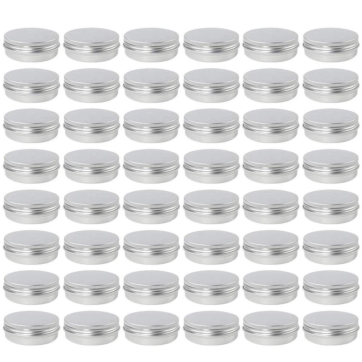 Moretoes 2oz aluminum tin with screw lid ideal for samples and travel-friendly storage.