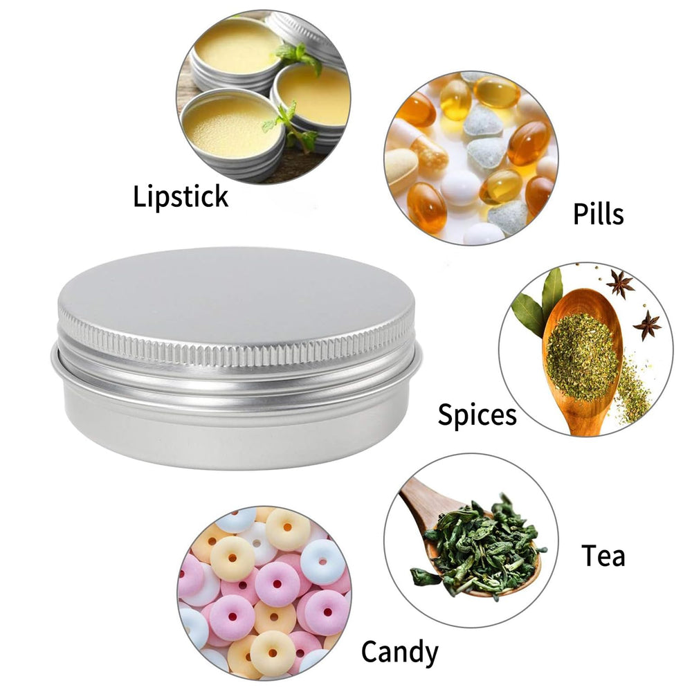 Moretoes salve tin 2oz aluminum with leak-resistant screw lid for on-the-go ointment samples.