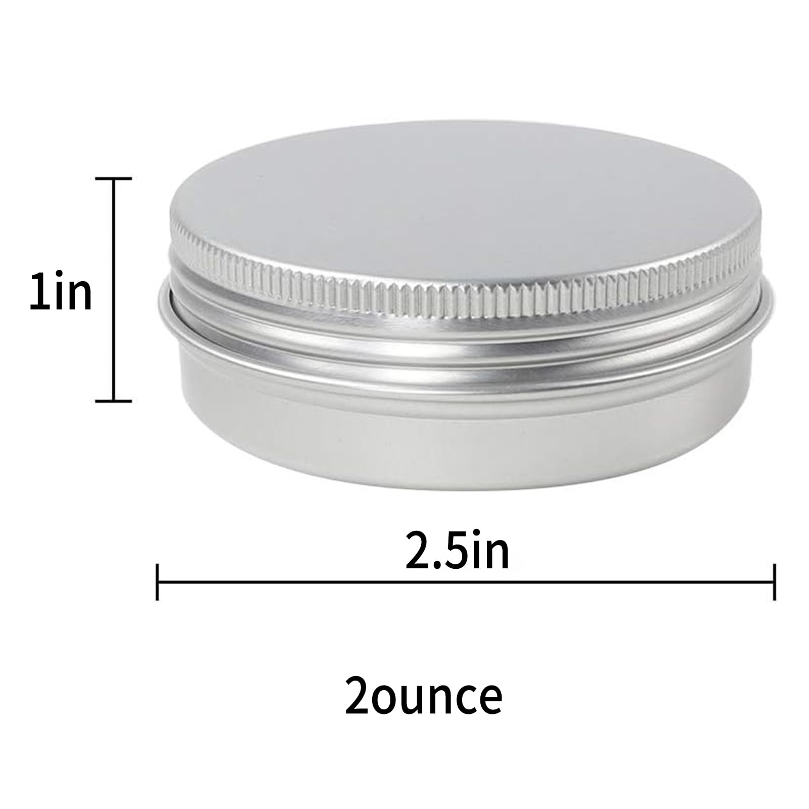 Moretoes 2oz silver tin with lid perfect for spices, tea samples, or small candies.
