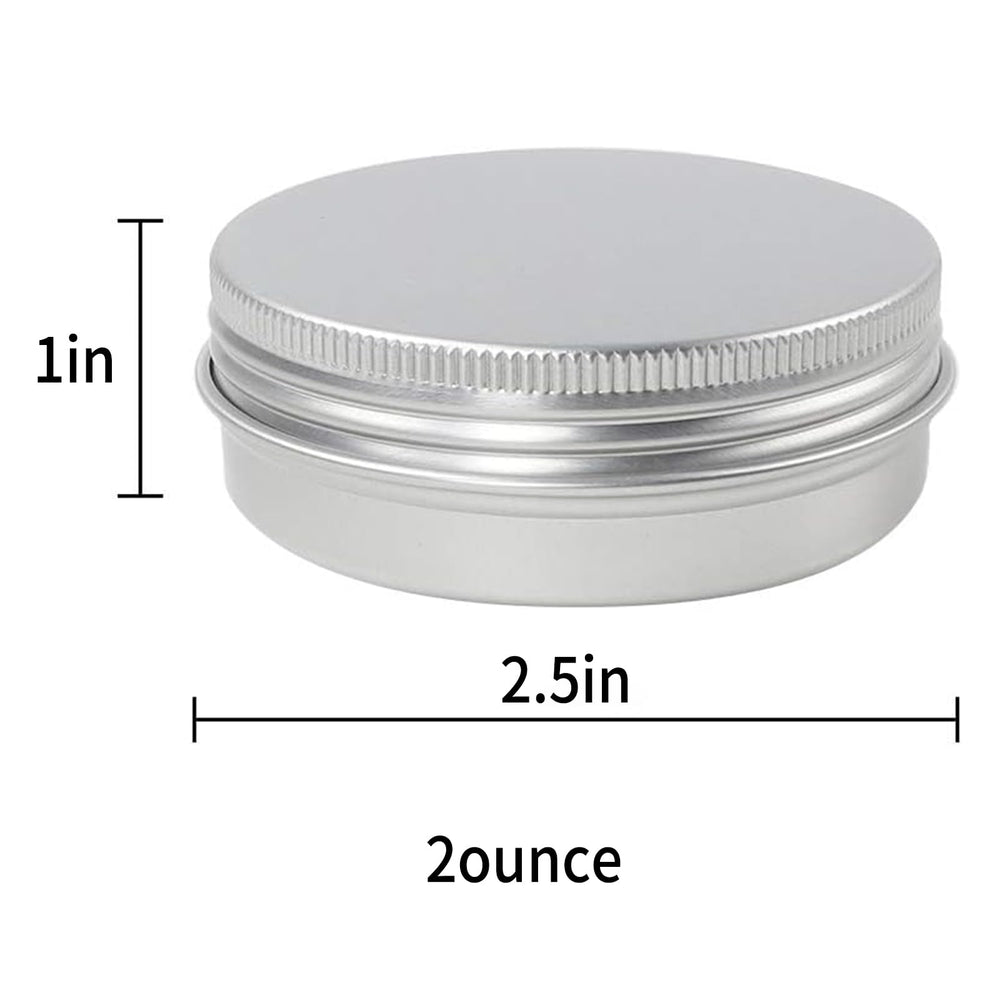 Moretoes 2oz silver tin with lid perfect for spices, tea samples, or small candies.