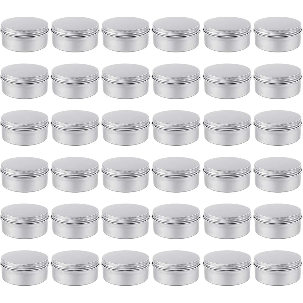 Moretoes 4oz aluminum tin with screw lid for secure candle and salve storage.
