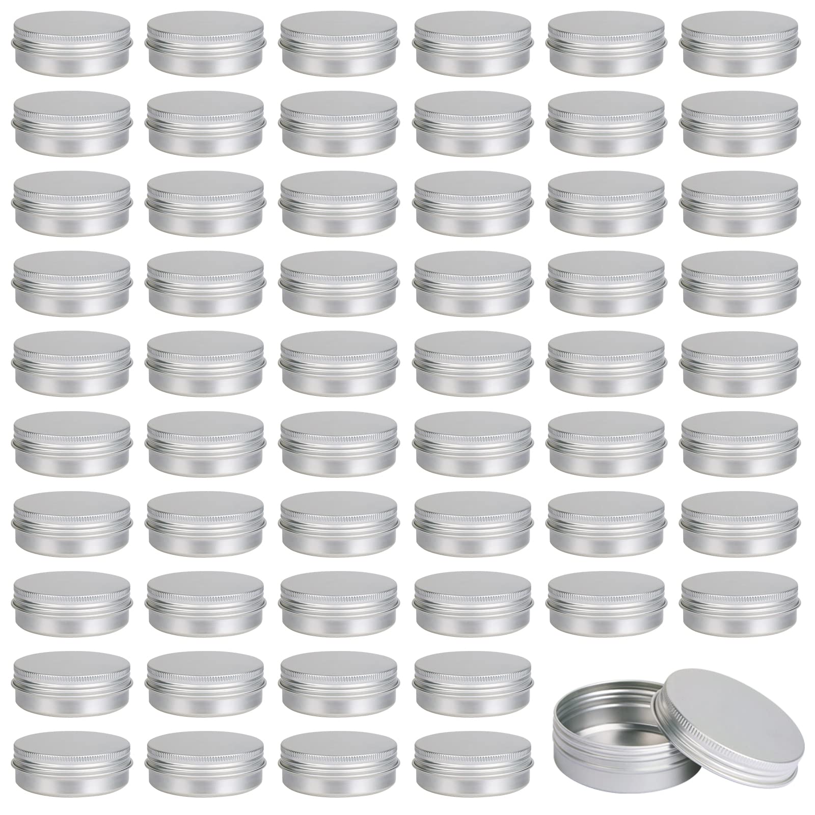 Moretoes 60-pack tins with screw lids for bulk balm storage.