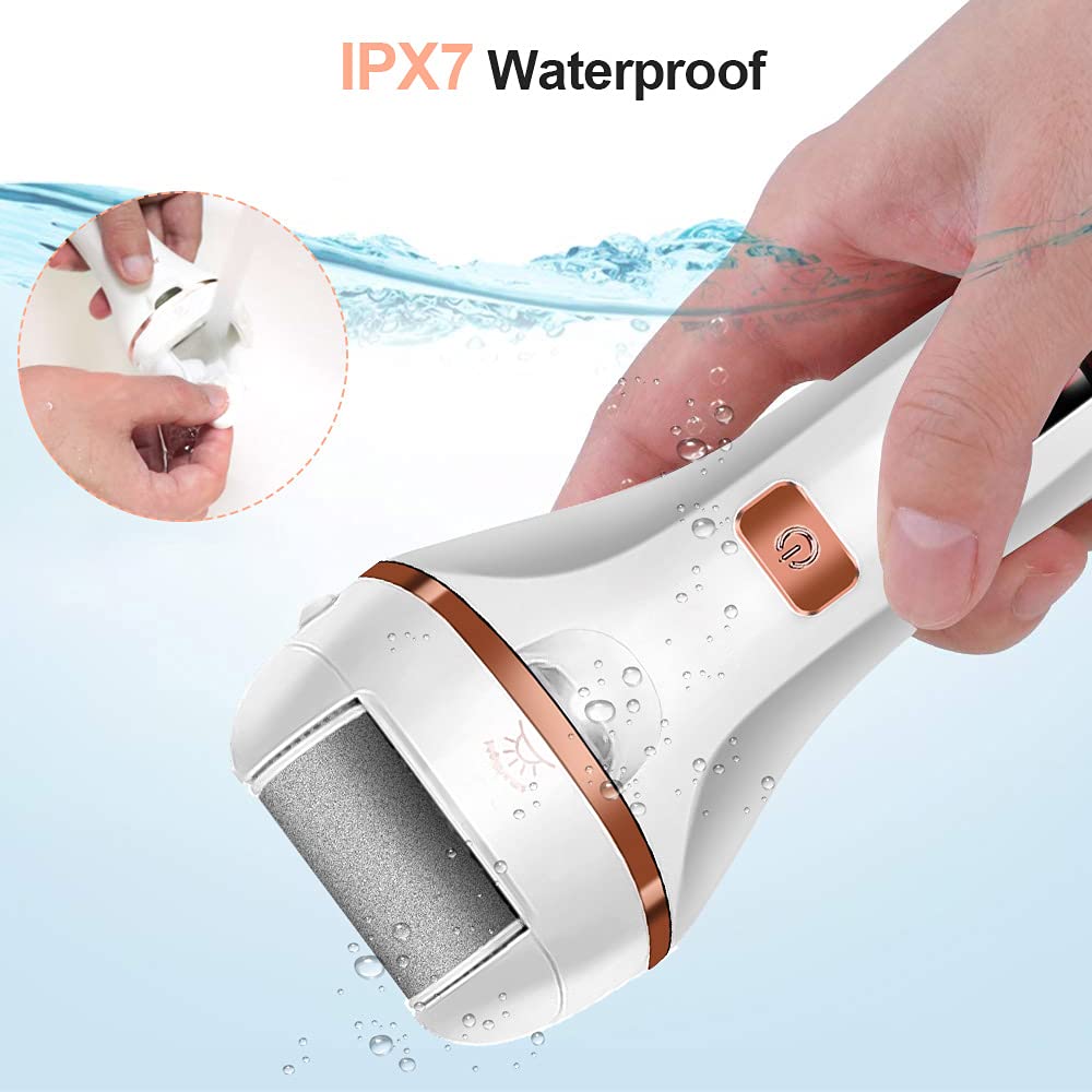 MOREVAC callus remover is waterproof for bathroom use and easy cleaning.
