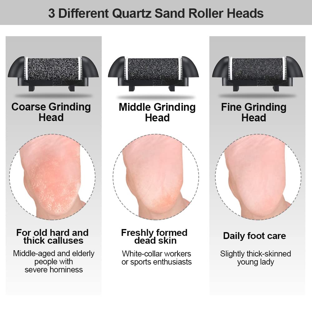 MOREVAC foot file LED spotlight helps target stubborn dead skin during use