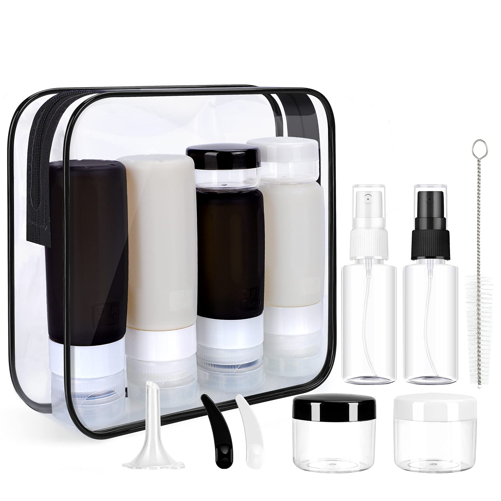 Morfone 16-pack silicone travel bottles set for organized toiletries on the go.