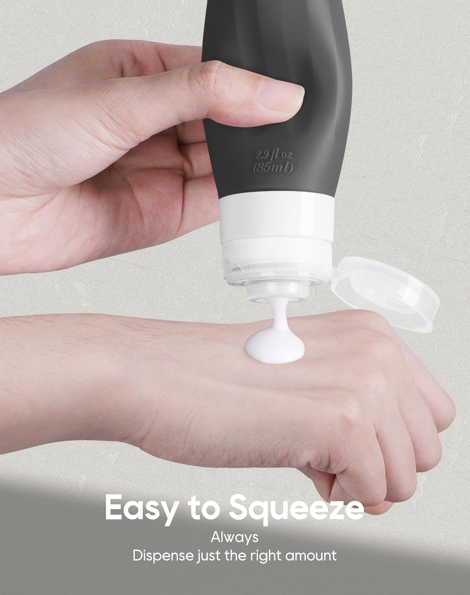 Morfone BPA-free silicone material ensures soft squeezability and safe storage.