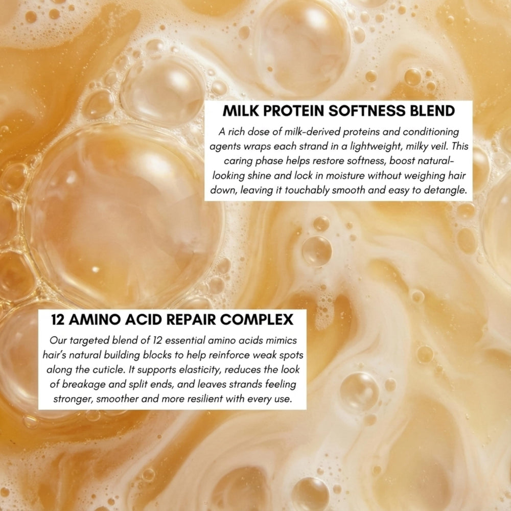 Morfose Milk Therapy close-up highlights detangled hair after use