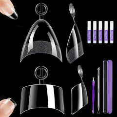 MORGLES extra-short almond nails pack offers versatile shapes for professional-looking at-home manicures.