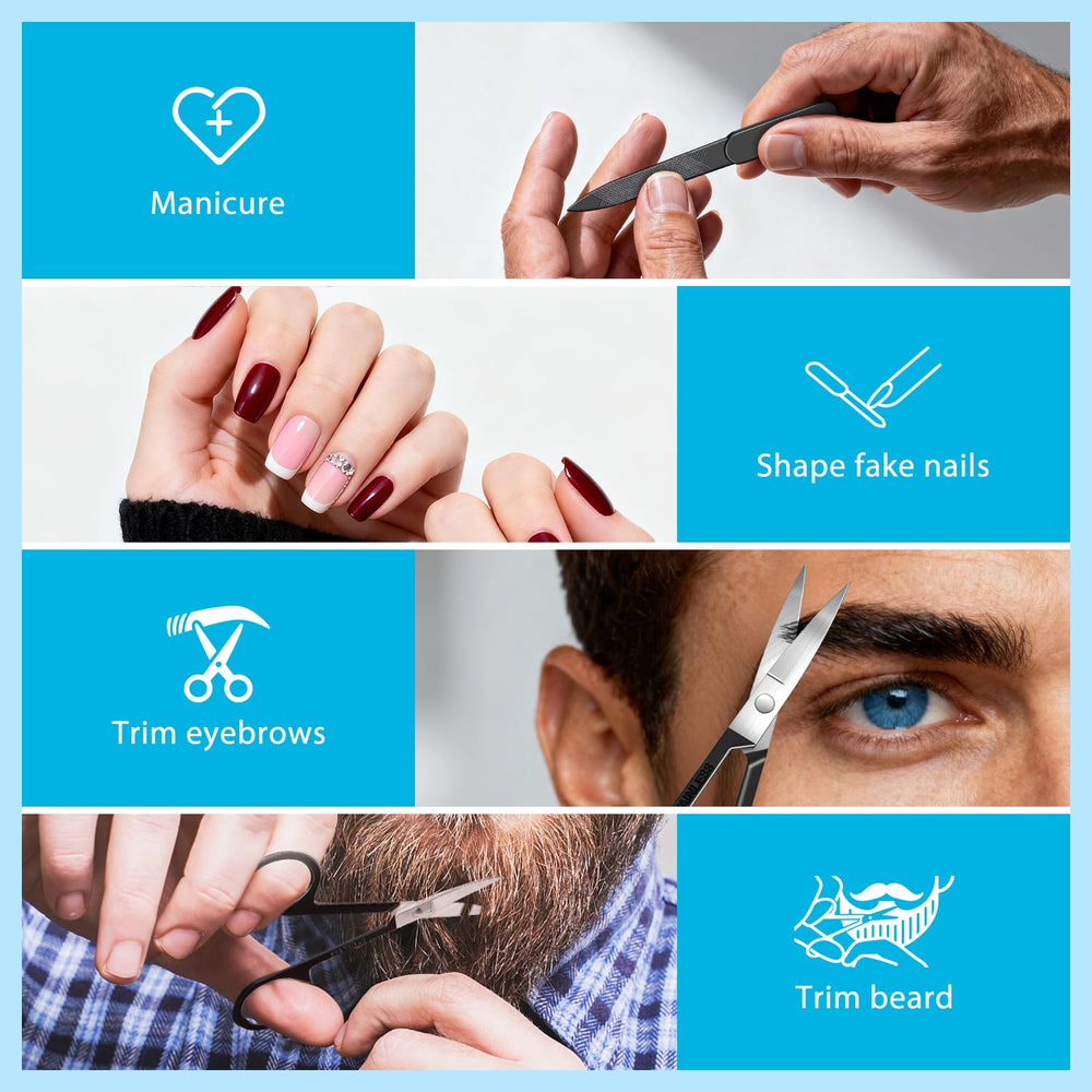 MORGLES curved scissors designed for smooth, precise trimming.
