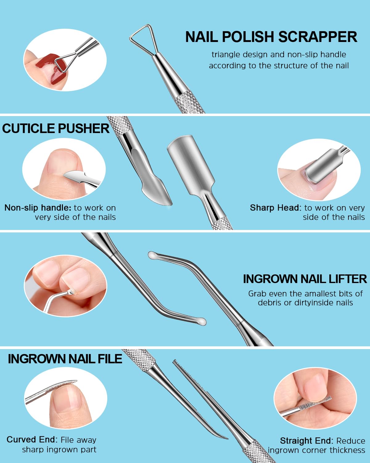 MORGLES cuticle nipper and nail file enabling accurate trimming