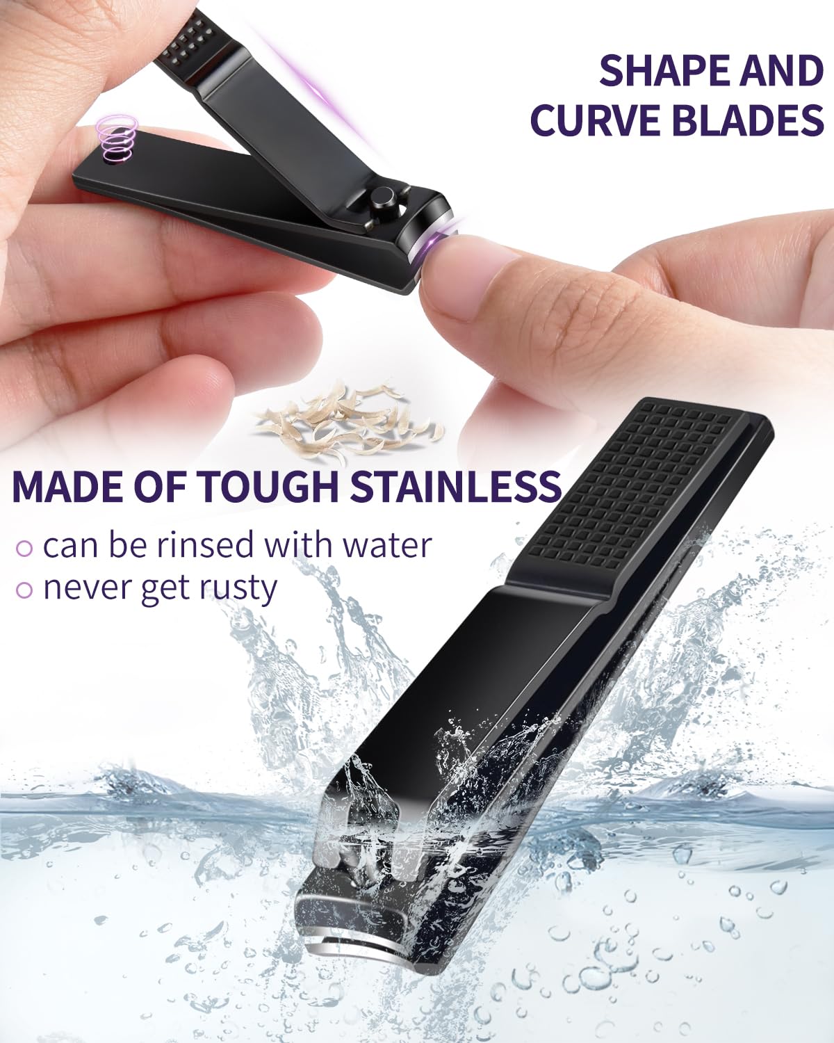 MORGLES Eyebrow Tweezers slant with combs for guided grooming and tidy brows.