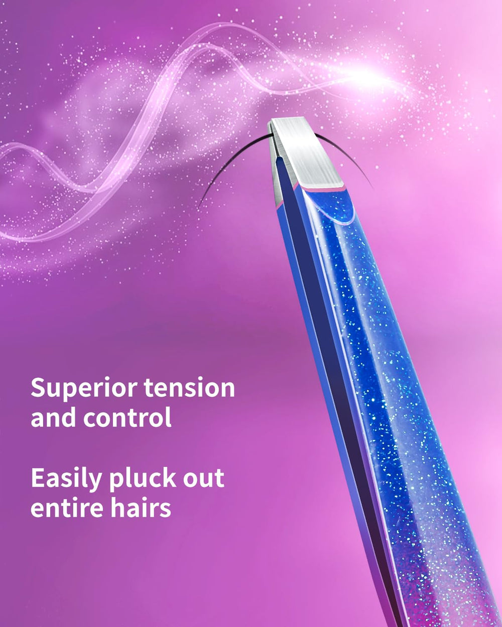 MORGLES Eyebrow Tweezers slant tip for quick, clean brow hair removal.
