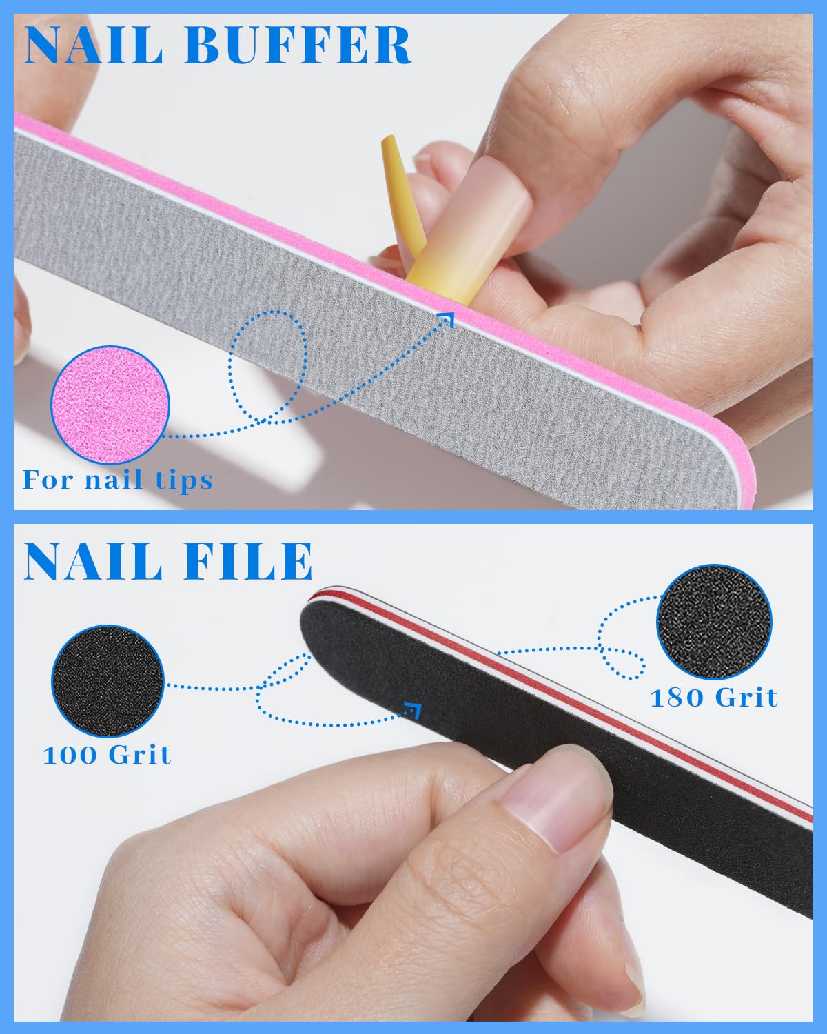 MORGLES half-cover clear tips shown for a natural-looking manicure.