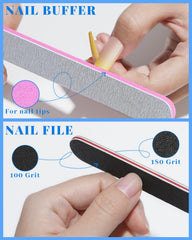 MORGLES half-cover clear tips shown for a natural-looking manicure.