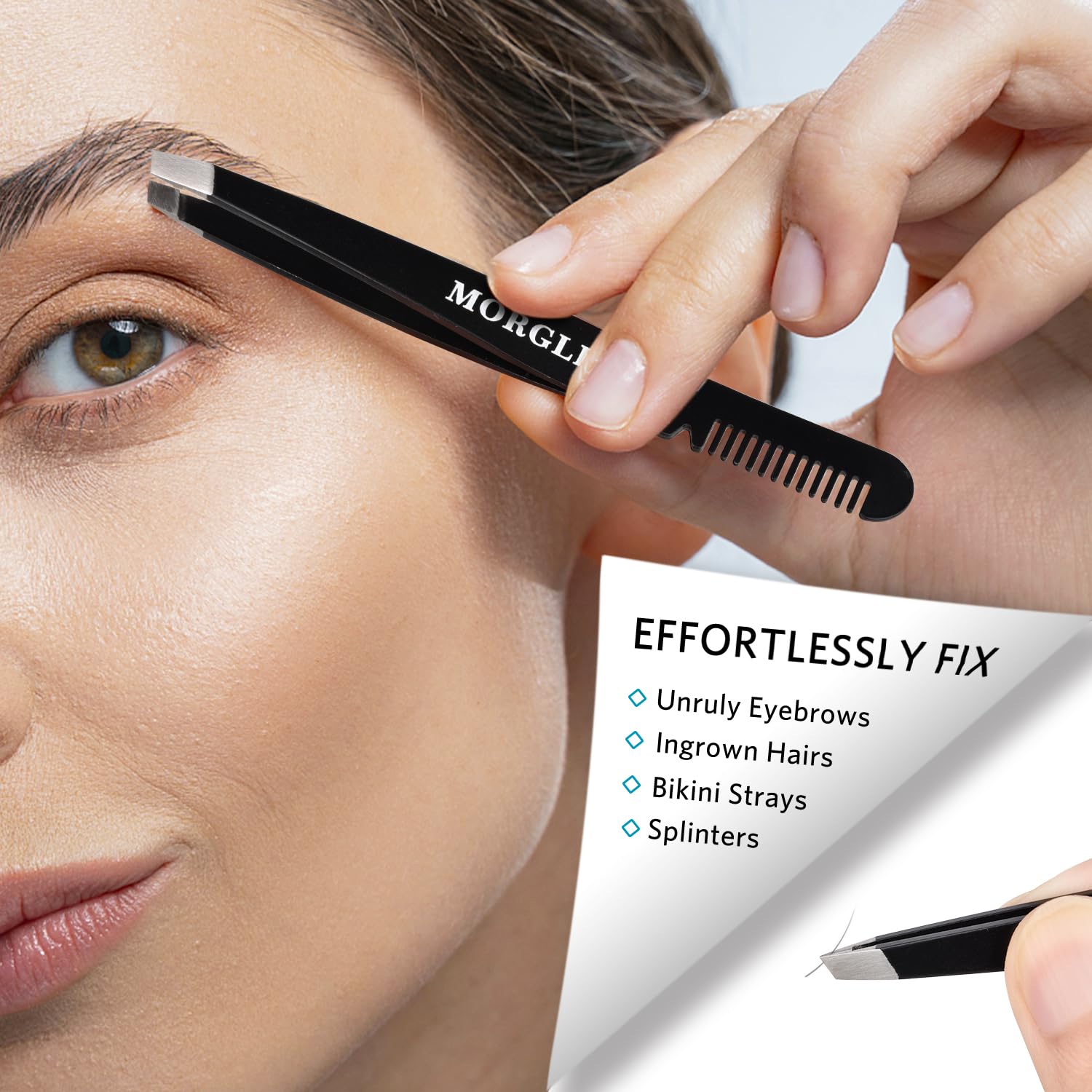 MORGLES nail clippers showing leveraged blades for clean, controlled cuts.