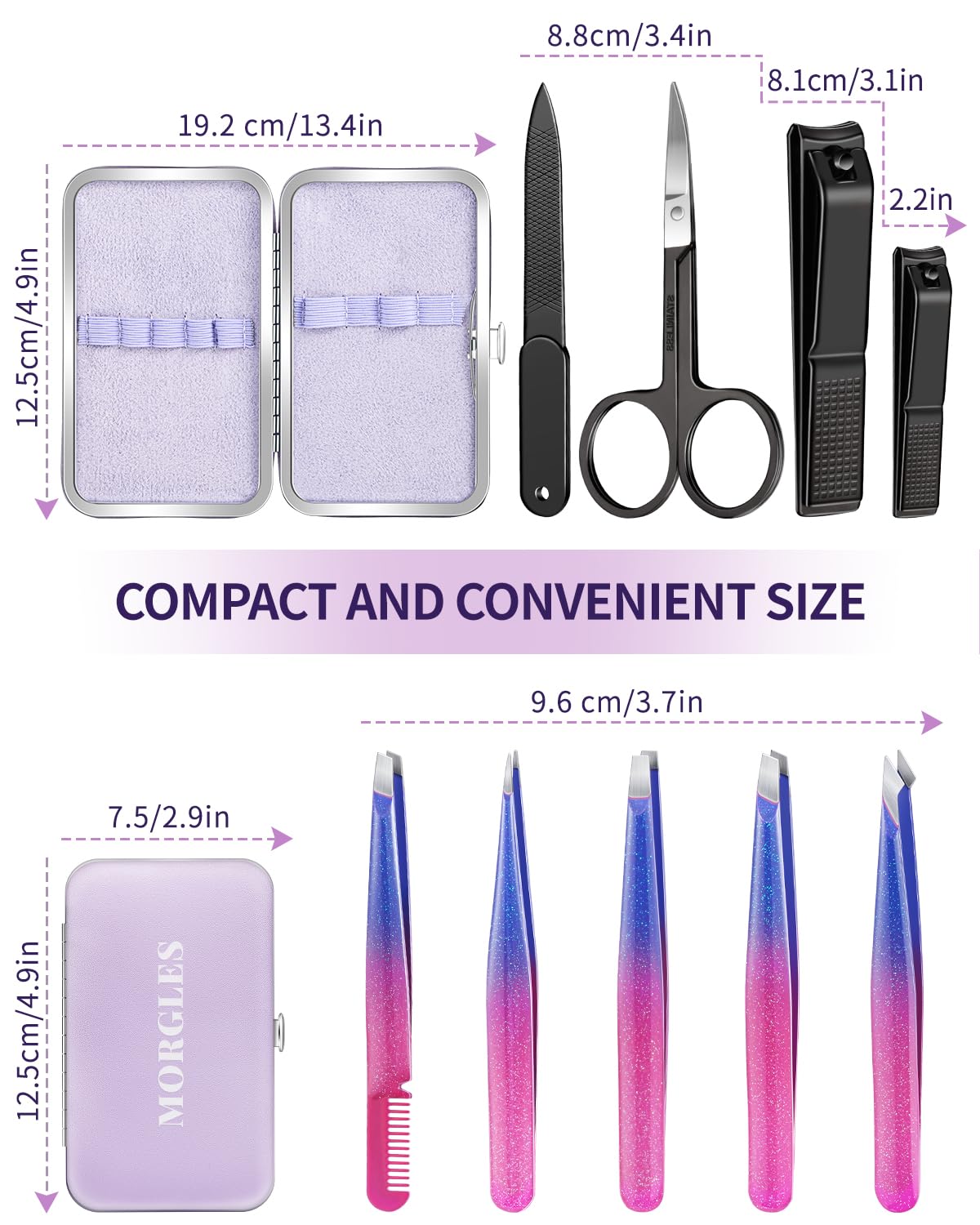 MORGLES Travel Case Leather for secure, portable grooming kit on the go.