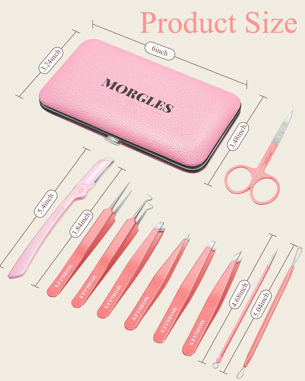 MORGLES Travel Leather Case keeps tools organized for on-the-go grooming