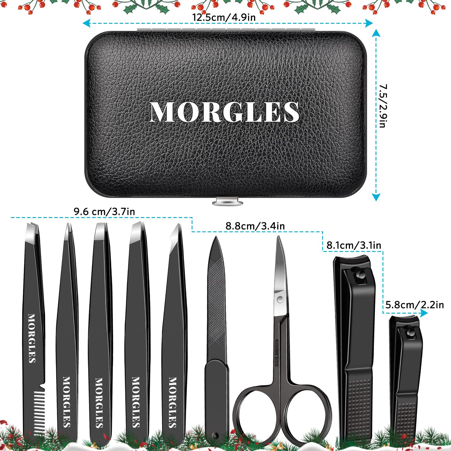 MORGLES tweezers with comb accessory for gentle, precise grooming.