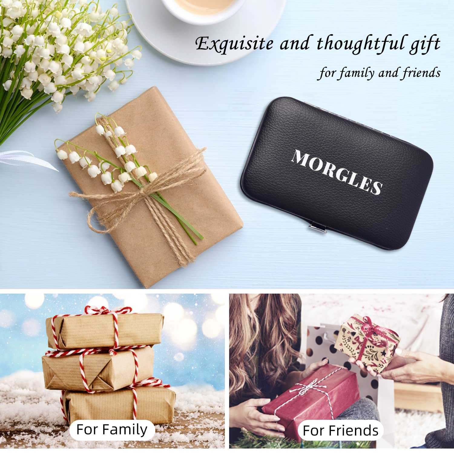 MORGLES tweezers with comb offering grooming versatility and clean results
