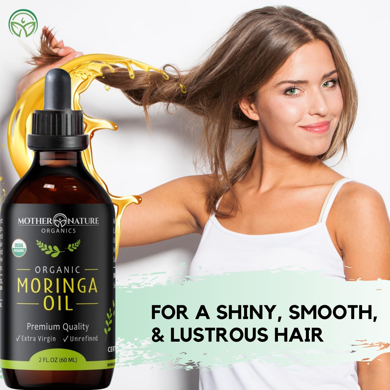 Moringa Oil skincare routine image emphasizing lightweight hydration