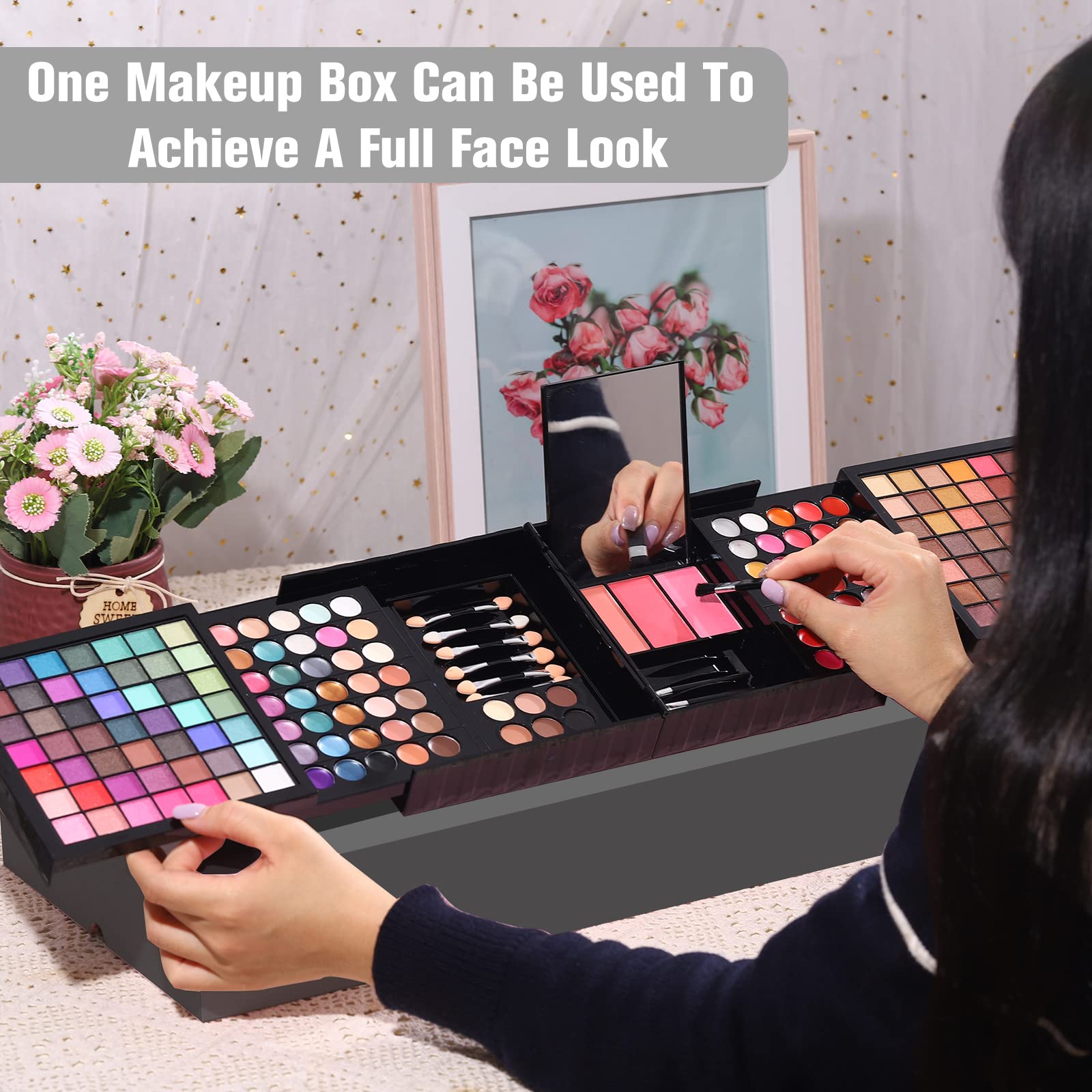 Morneca built-in mirror enables quick, precise touchups anywhere.