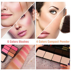 Morneca blush and powder in kit providing a natural, glowing finish