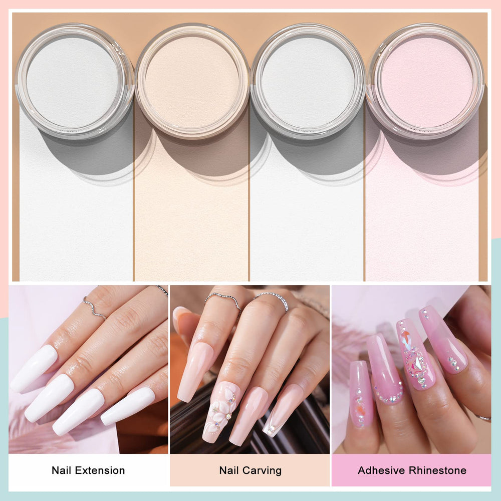 Morovan acrylic powder close-up showing smooth self-leveling texture for even nails