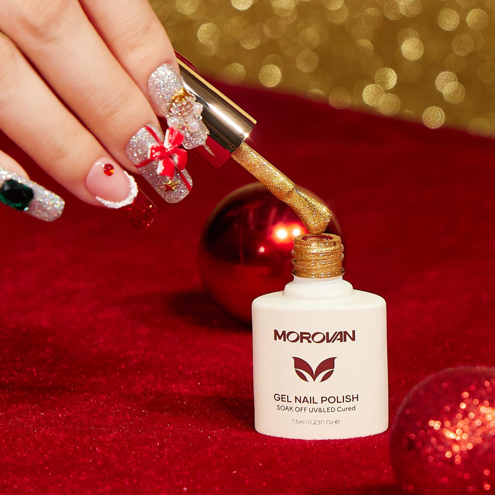 Morovan Christmas gift box presents a ready-to-gift DIY nail kit