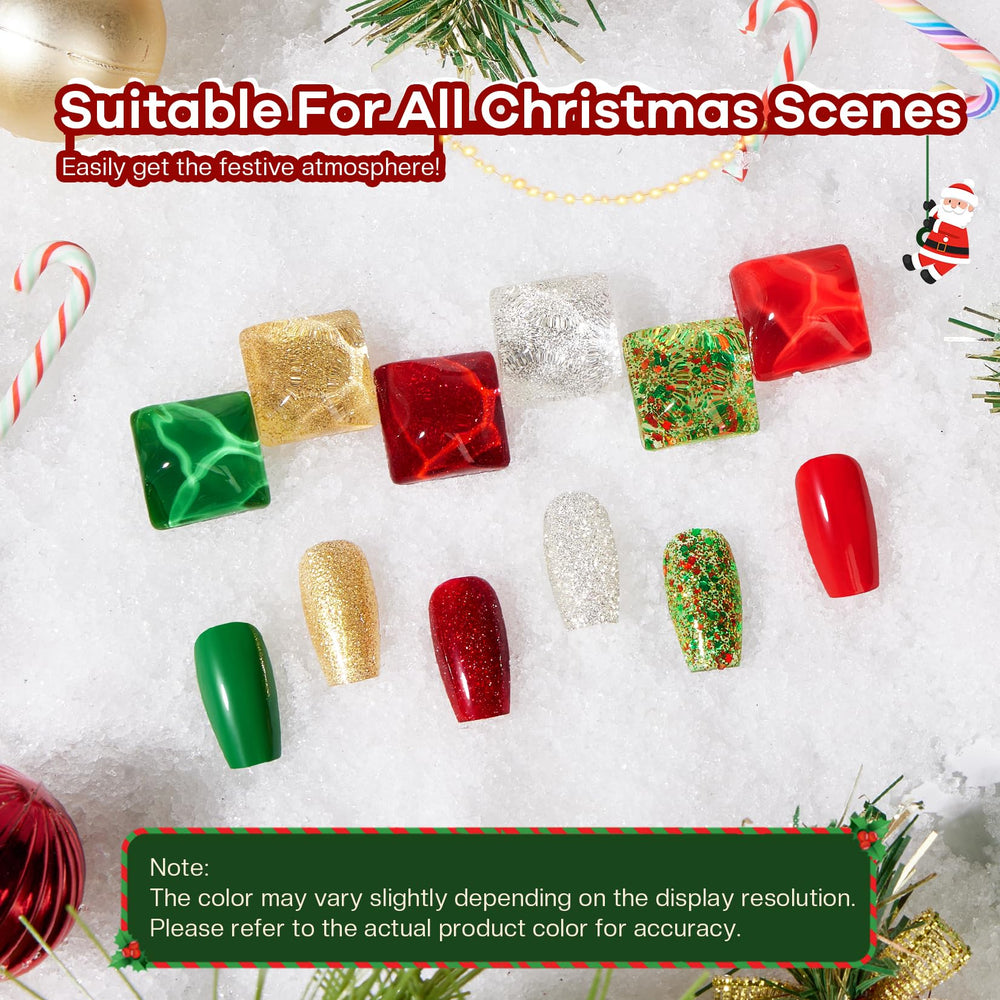 Morovan Christmas nail polish glitter-green for sparkling accents.