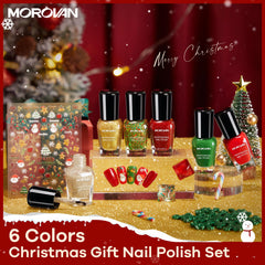 Morovan Christmas nail polish green for vibrant holiday style.