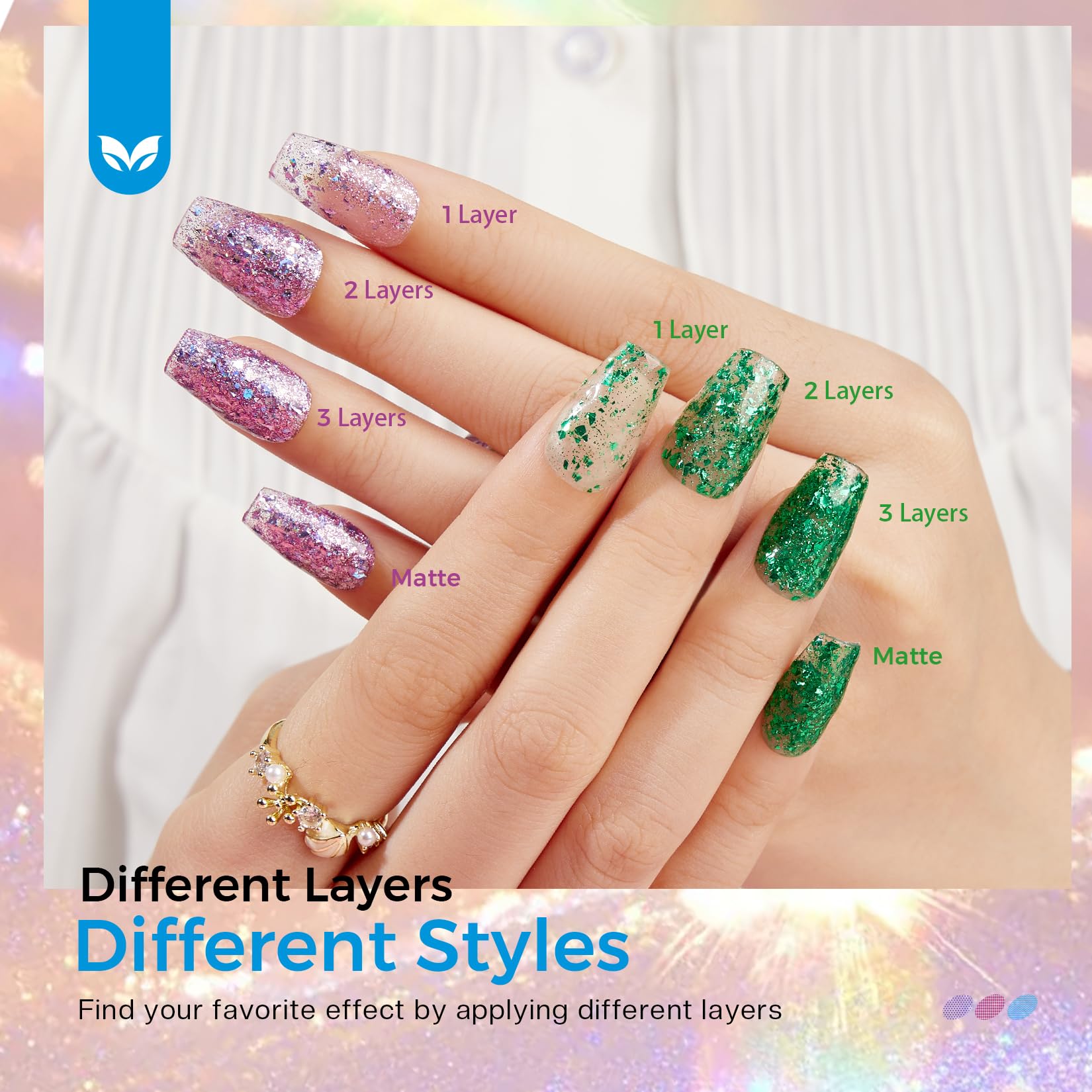 Morovan Glitter Nail Polish Set features 0.25 oz bottles for more manicure ideas.