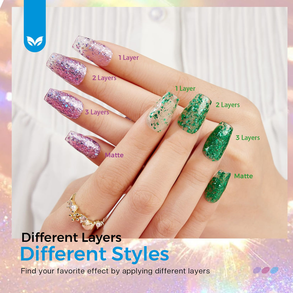 Morovan Glitter Nail Polish Set features 0.25 oz bottles for more manicure ideas.