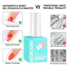 Morovan latex tape peel-off guard around nail area for clean borders