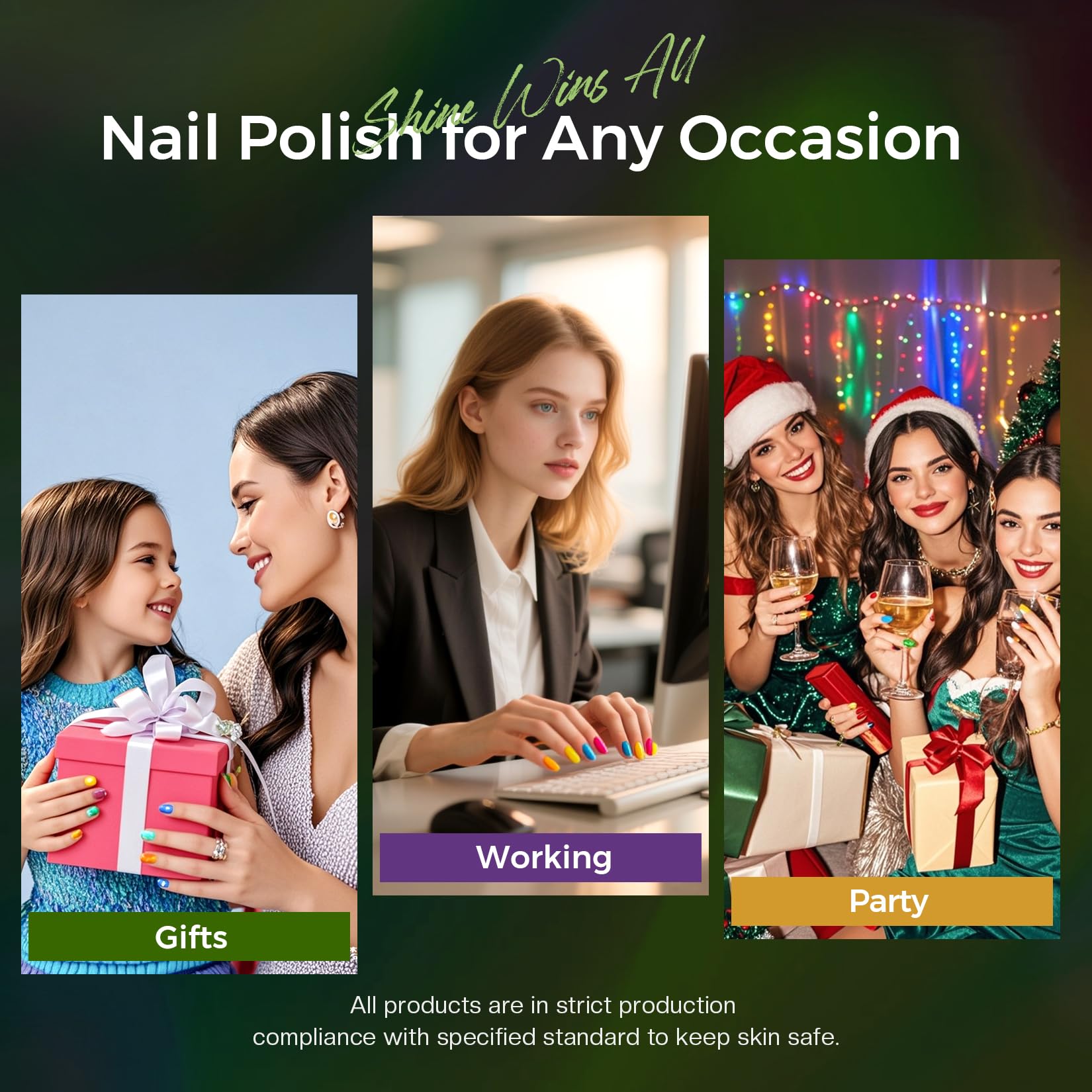 Morovan nail-polish-set-yellow highlights sunny vibes and fast-drying color for quick manicures.