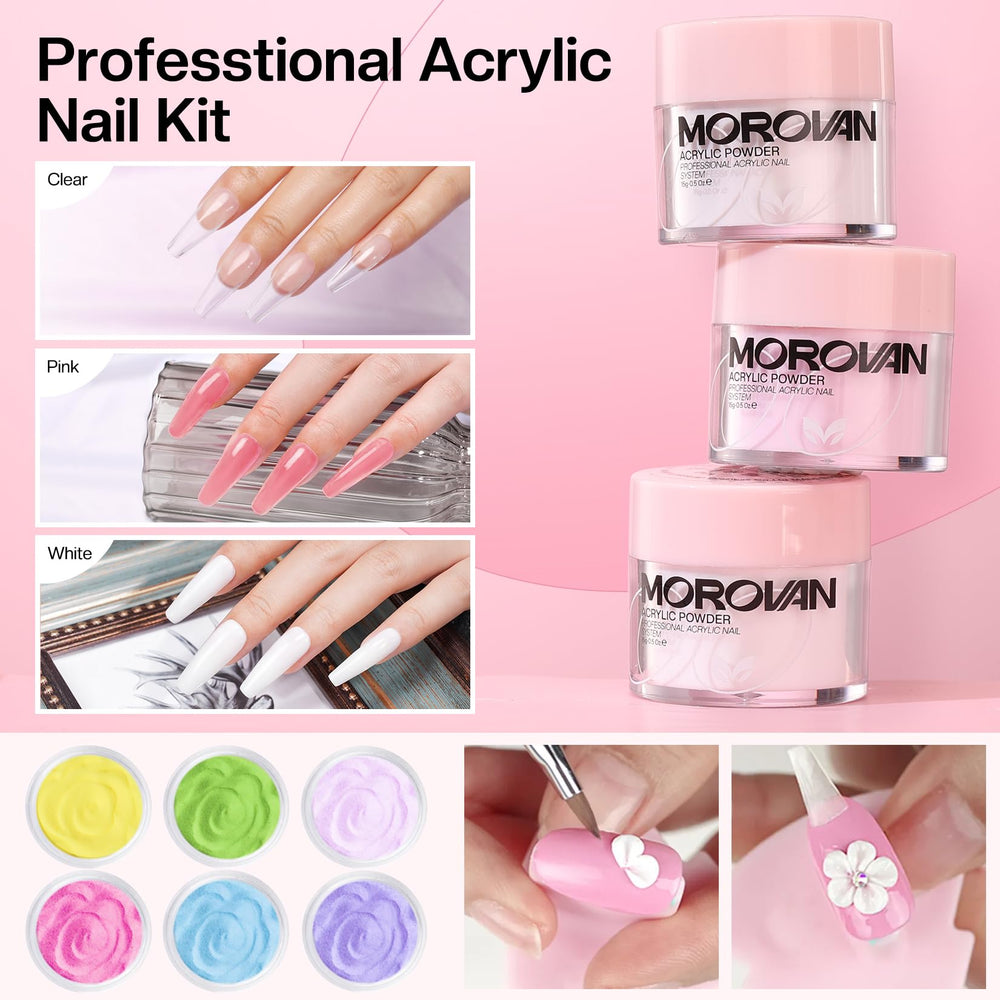 Morovan nail powder color swatch highlighting rich shades and even texture.