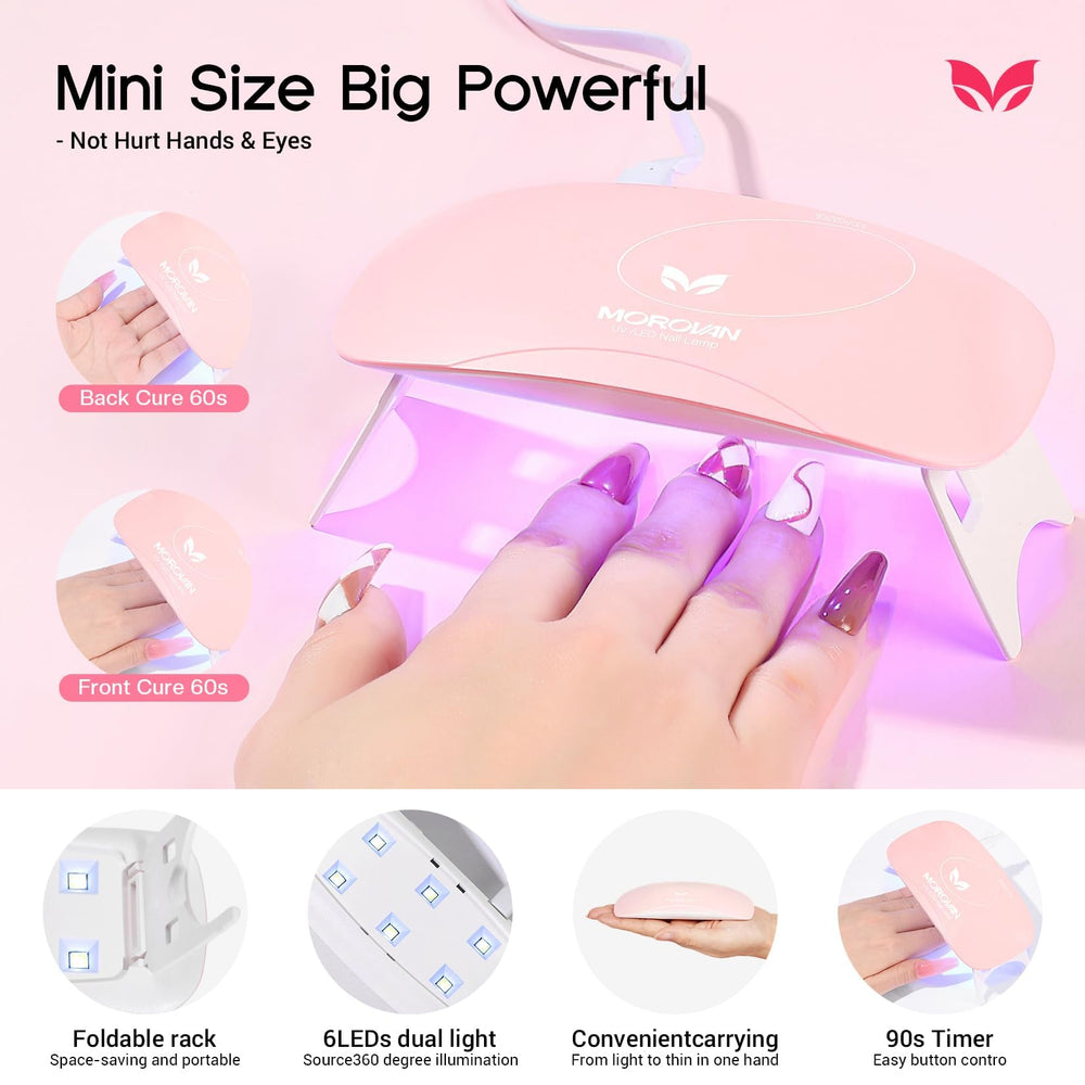 Morovan tools in one kit provide beginner-friendly, portable manicure setup.