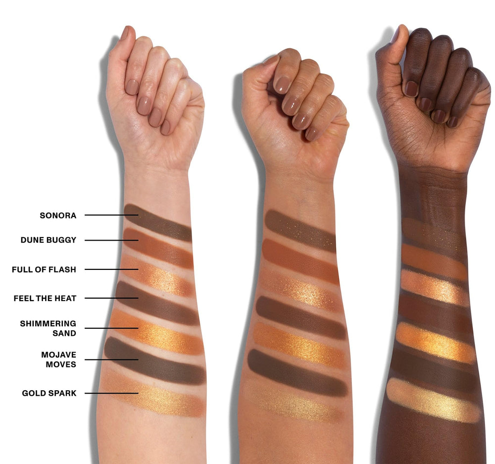 Morphe 35U Desert Palette warm maroons and cinnamon for sun-kissed looks.
