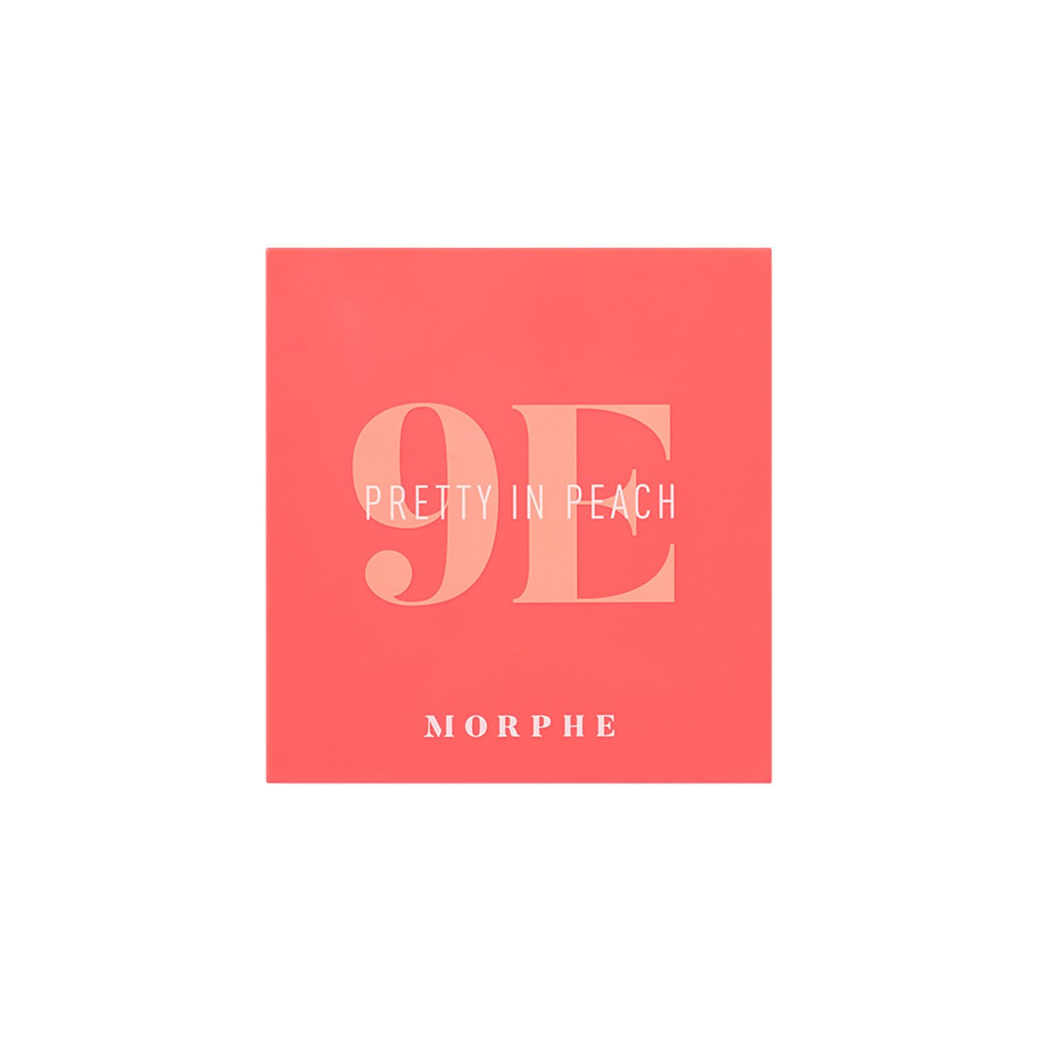 Morphe 9E Pretty In Peach on model demonstrates matte and shimmer finishes for dimensional eye makeup