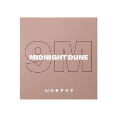 Morphe 9M Midnight Dune swatch strip shows pigment payoff and blendability