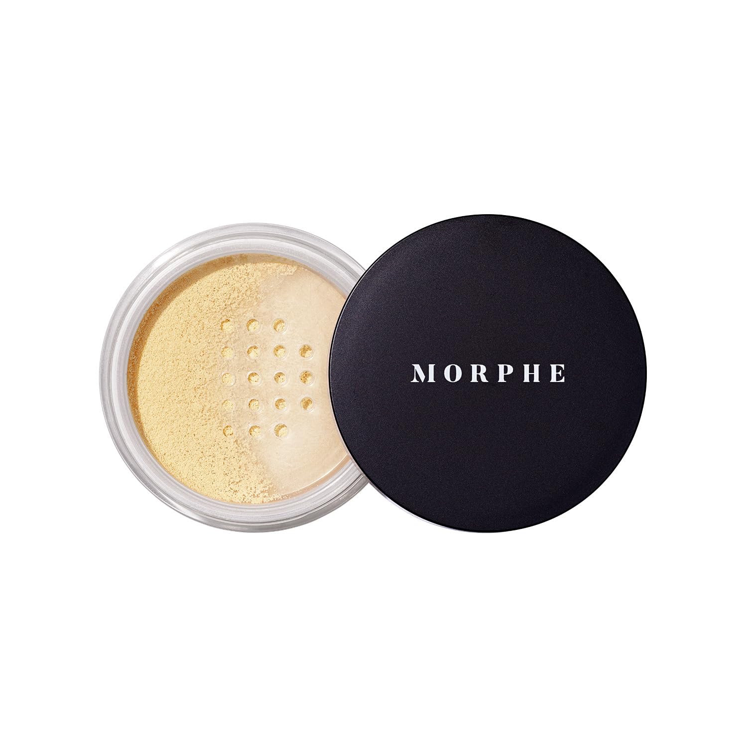 Morphe Bake & Set Banana powder bottle offers all-day shine control with a natural finish.