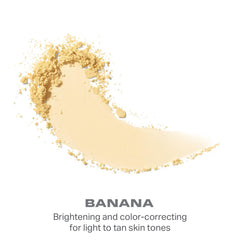 Morphe Banana setting powder close-up showing finely milled texture and soft finish.