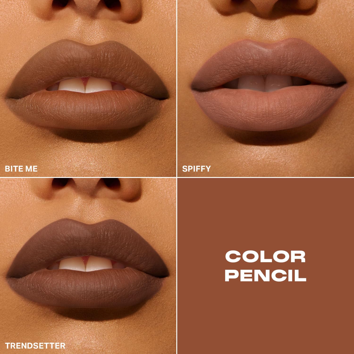 MORPHE Color Pencil Bundle worn solo or layered for versatile lip looks.