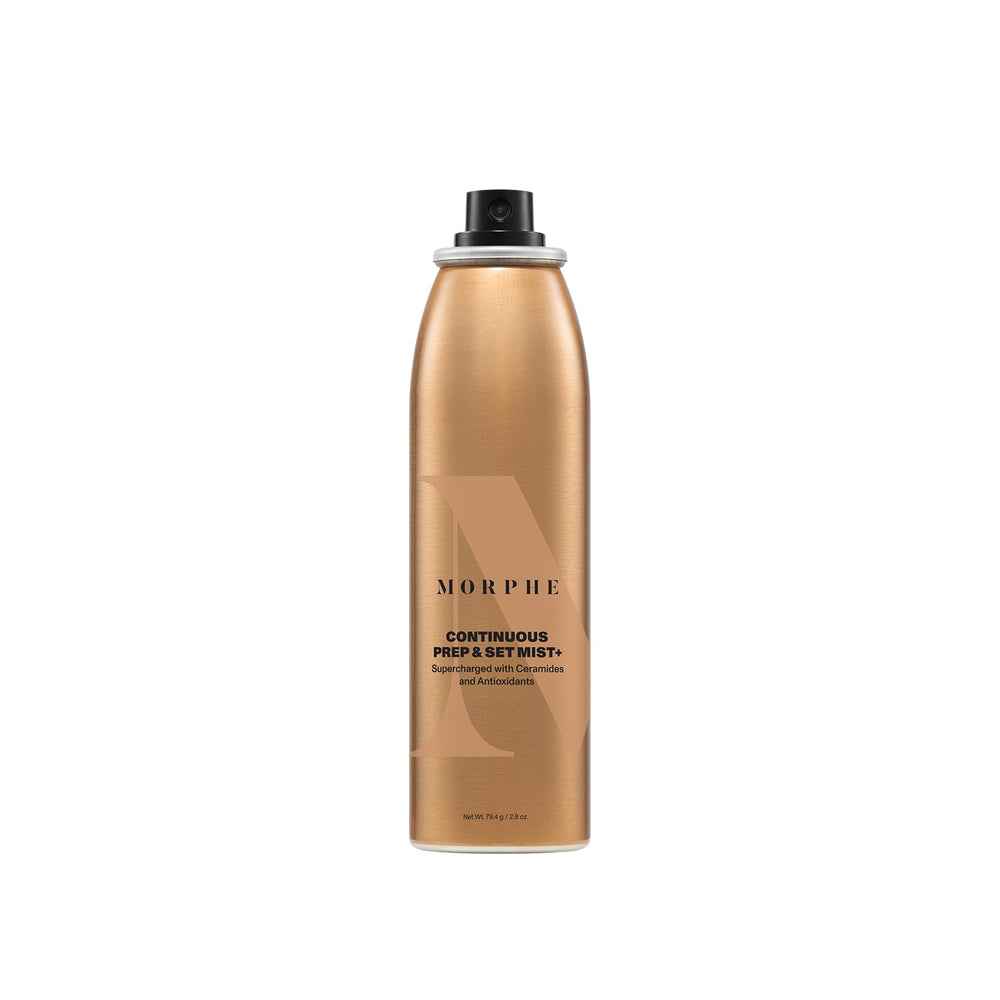 Morphe Continuous Prep & Set Spray mist provides a fine hydrating veil
